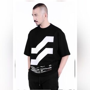 Machine 56 Black and White Graphic Tee